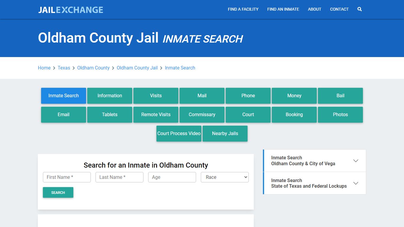 Oldham County Jail, TX Inmate Search: Roster & Mugshots