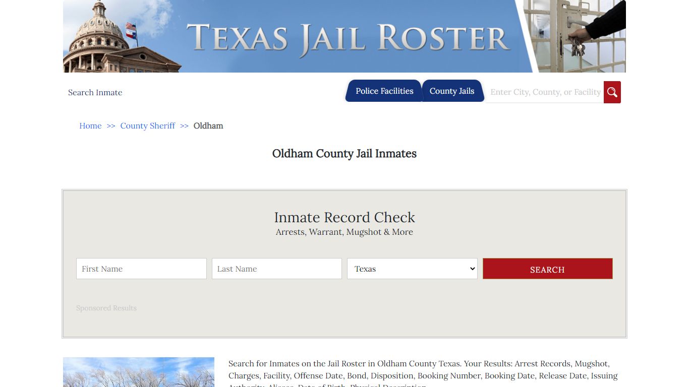 Oldham County Jail Inmates - Jail Roster Search