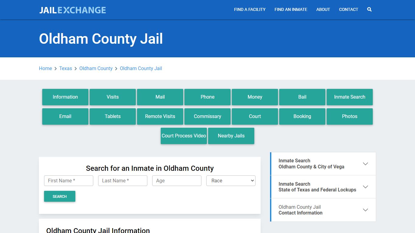 Oldham County Jail Roster Lookup, TX, Inmate Search