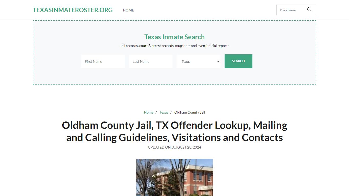 Oldham County Jail, TX: Inmate Search Options, Visitations, Contacts